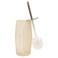 Faceted Toilet Brush, Durable Resin, Discreet Design, Stainless Steel Handle, for Stylish Bathroom Decor, Glitter, 4x16, Sold Individually