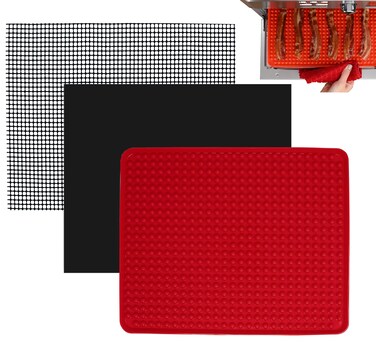 Toaster Oven Air Fryer Reusable Mats Accessories 12 x 13 XL Compatible with Gowise, Kitchenaid, Emeril Lagasse, Ninja, Kalorik + More, Large Countertop Oven Dehydrator Liners, Easy Clean &amp; Food Safe