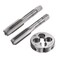 uxcell 3pcs Metric Hand Tap &amp; Die Set, M12 x 1.25 Taper/Bottom Thread Taps + Round Die, Tap and Die Kit Hand Threading Tapping Tools for Repair