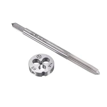uxcell M4 x 0.7mm Metric Tap and Die Set, Machine Thread Screw Tap with Round Threading Die, Tap &amp; Die Kit for Nut Screw Bolt Thread Repair