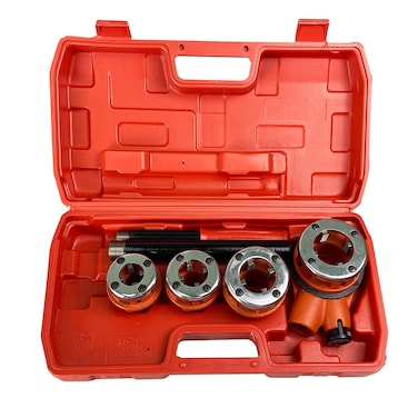 HFS(R) Ratchet Pipe Threader Kit Ratcheting Pipe Threading Tool Set (4 dies) 1/2", 3/4", 1"1-1/4