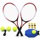 ZHUOKECE Tennis Rackets for Kids, 2 Players Junior/Youth Recreational Tennis Rackets Set for Beginners and Professional with 4 Tennis Balls, 3 Overgrips, 1 Tennis Bag (Red)