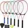 Motionchic 6 Pcs Tennis Rackets for Adult Recreational 6 Players 27'' Tennis Racket Set with 3 Balls Lightweight Tennis Rackets for Tennis Training Beginner with Overgrip and Bag(Pink, Green, Orange)
