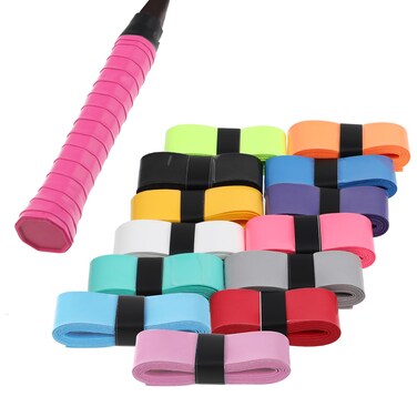 Bewudy 13 Pieces of Tennis Racket Grip Tape, Anti Slip Tennis Overgrips Precut Tennis Finishing Tape, Precut Tennis Grip Tape, Comfort Sweat Absorbent Grip Wrap Your Racquet for High Performance