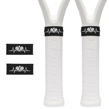 Flycalf Personalized Pickleball Paddle Bands Set Silicone Name Grip Tape 2PC Tennis Racket Pickleball Equipment Accessories, Design Pattern