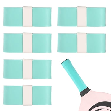 6pcs Tennis Racket Grip Tape, Anti Slip Badminton Racket Grip Cover Tennis Finishing Grip Wrap Badminton Overgrip Precut for Badminton Sports Lovers Gifts (Green)