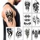 Temporary Tattoos Big Tribal Totem Tattoo Sticker for Men Women Black Large Body Art Makeup Fake Tattoo Waterproof Removable (Pattern5)