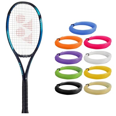 YONEX EZONE 98 Sky Blue Tennis Racquet (7th Gen) - (4 3/8" Grip) Strung with Black Synthetic Gut Racket String - Best Racquet for Enhanced Feel and Greater Control