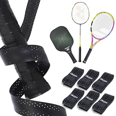 6 Packs Pickleball Paddle Grip Tape Tennis Badminton Racket Overgrip Comfort Dry Feel Racquet Handle Wrap Pickle Ball Equipment Accessories Kit Tennis Lovers Women Men Birthday Ideal