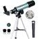 Astronomical Telescope, Mijiaowatch Telescope for Kids 360/50mm 90X Zoom HD Outdoor Monocular Space Telescope Portable Refractor Spotting Scope with Tripod for Kids/Adult/Beginners (Blue)