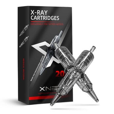 Xnet X-RAY #10 Bugpin 7RL Tattoo Cartridges 20pcs Disposable 0.3mm 7 Round Liner Needles for Professional Tattoo Artists Permanent Makeup Tattoo Supplies