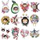Oottati 30 Sheets Super Cute Tiny Cats Head Flower Temporary Tattoo Suit for Kids Women