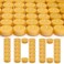 100 Pack Pure Beeswax Tealight Candles   Natural Unscented Beeswax Candles in Bulk, Clean Burning, Yellow