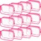 Weewooday 12 Pieces Clear Cosmetics Bag PVC Zippered Clear Toiletry Carry Pouch Cosmetic Makeup Bag Waterproof Makeup Bag Vinyl Plastic Organizer Case for Vacation Bathroom(Small,Rose Red)