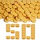 Pure Beeswax Tealight Candles   50 Pack Natural Unscented Beeswax Candles, Long Burning 4+ Hours Clean Burning, Yellow