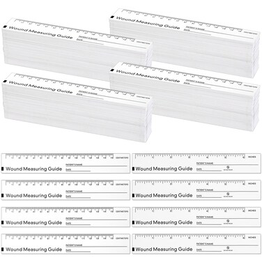 Janlaugh 1000 Pcs Wound Ruler 6 Inch Wound Measuring Tape Paper Wound Measuring Guide Ruler Double Sided Disposable Paper Tape Measure Wound Measurement Tools for Nurses Body Wound Care