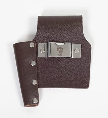 The Wood Shop Mate Heavy Duty Tape Measure Pencil Holder in Top Grain Leather Made to Last A Lifetime (Pencil on Left)