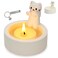 Teppellze Cat Candle Holder Cute Kitty Cartoon Kitten Candle Holder Warming Paws Plaster Handmade Tea Light Candle Sticks Holder Home Decor Gifts for Cat Lovers with Keychain for Free.