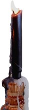 Candlestock Hippie Drippy Drip Candles - Pack of 6 Dripping Taper Candles - Wine Bottle Melting Candles (Black)