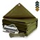 FoundGo Canvas Tarp 10x16ft Heavy Duty Waterresistant Tarps with Grommets, UV Resistant, 22 Mil Tarpaulin,14 oz Durable Cloth Covers for Car, Roof, Boat, Camp, Canopy, Woodpile with Ropes-Moss