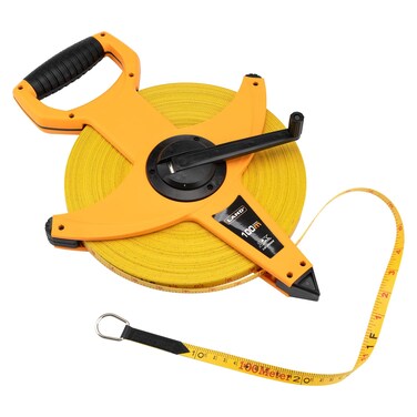Land Open Reel Fiberglass Tape Measure - 330FT/100M by 1/2-Inch, Inch/Metric Scale, Heavy Duty Tape for Runway and Engineer Survey (330FT)