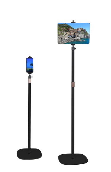 Hocoder Tablet Floor Stand Adjustable Height Phone Holder Stand for Reading, Bed, Compatible with iPad Mini Air Pro 12.9/9.7, Galaxy Tab, Kindle, eBook Reader, Cell Phones(4.5"-15")