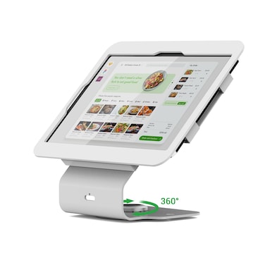 Pinikox Kiosk POS Tablet Stand Compatible with iPad 10 gen 10.9 inch, iPad air 4 5 10.9", iPad Pro 11" 1st 2nd 3rd 4th gen., iPad air 11", Retail Stand with 360&Acirc;&deg; Swivel Base, White, BSC101WS