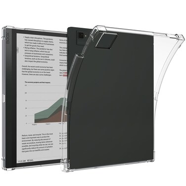 GOVTVA Clear Case for 10.3" Onyx Boox Tablet Tab Ultra C Pro/Boox Tab Ultra/Boox Tab Ultra C - Slim Silicone Transparent Cover with Thicken Corners &amp; Pen Holder (Clear Pen Holder Style)