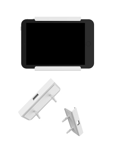 ZZHDESBY Wall Mount for ipad Tablet Wall Holder Compatible with Kindle/E-Reader Phone Wall Mount Fit for Use in Kitchen/Bathroom/Study Room (White)