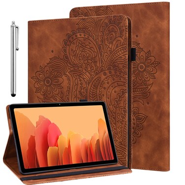 ALILANG Case for Samsung Galaxy Tab S6 10.5" 2019 (SM-T860/T865/T867) with Stylus, Multiple Viewing Angles PU Leather Stand Flip Cover for Galaxy Tab S6 Tablet Case-Brown