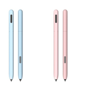 2 Pack Cute Design Silicone Sleeve Case Compatible with Samsung Galaxy Tab S7/S7+/S7 FE/S8/S8+/S8 Ultra/S9/S9+/S9 Ultra S Pen, Protective Skin Cover case Non-Slip Smooth Grip Holder(Blue+Pink)