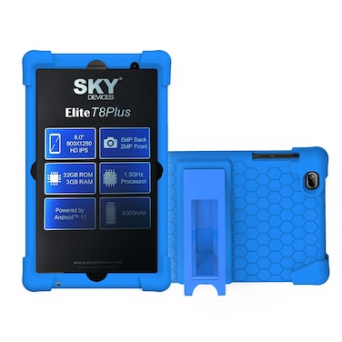 (for Sky PAD 8/ Sky PAD 8 Pro) Transwon Kids Case Cover for Sky Devices Tablet 8 Inch Elite OctaX Tablet/Sky Elite T8 Plus Tablet/Sky PAD 8 Tablet/Sky PAD 8 Pro Tablet Without Home Button - Blue