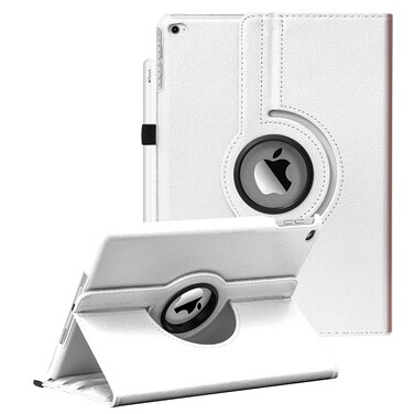 9.7 inch ipad Case Fit iPad 9.7 2018 2017 / iPad Air 2 / iPad Air - 360 Degree Rotating Case Cover for iPad 9.7'' (5th Generation, 6th Gen) / iPad Air 2 / iPad Air with Auto Sleep Wake (White)