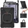 BRAECN Case for Samsung Galaxy Tab A9+ Plus 11 Inch 2023 SM-X210/X216/X218, Heavy Duty Drop-Proof Case with Screen Protector, Shoulder Strap, Stable Kickstand for Galaxy Tab A9+/A9 Plus 11'', Black