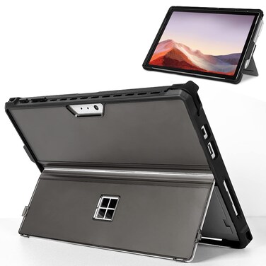 SSS&Acirc;&middot;GRGB Case Fit 12.3" Microsoft Surface Pro Plus/Pro 7/Pro 6/Pro 5/Pro 4/Pro LTE, Protective Rugged Cover Case, with Stylus Pen Holder, Compatible with Type Cover Keyboard
