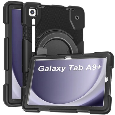 New Case for Samsung Galaxy Tab A9+ Case 11 Inch with Pencil Holder 360&Acirc;&deg; Rotating Handheld Stand, Sturdy Shockproof Galaxy A9 Plus Tablet Case 2023 SM-X210/X216/X218 (Purple)