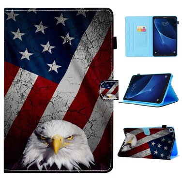 smauncucn for Galaxy Tab A 8.0 2019 Case SM-T290/T295,Bald Eagle Retro American Flag Wallet PU Leather Stand Folio Slim Smart with Auto Sleep/Wake Case for Samsung Tab A Tablet 8.0 Inch 2019