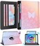 Kidcube for iPad 10th Generation Case 10.9 Inch 2022 - Women Girls Kids Cute Rotating Stand Folio Cover with Pencil Holder &amp; Card Slot Girly Kawaii Butterfly Design for iPad Case 10th Generation 10.9