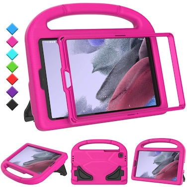 TOEVEK Kids Case for Samsung Galaxy Tab A7 Lite 8.7" Tablet, Built-in Screen Protector, Shockproof Handle Stand Protective Case for Samsung Galaxy Tab A7 8.7 inch 2021(SM-T220 / T225 / T227), Pink