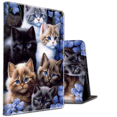for Samsung Galaxy Tab A 10.1 Case 2016,Heavy Duty Shockproof Folding Stand Protective Cover with Auto Wake/Sleep for Samsung Tablet A 10.1 Inch (SM-T580/T585/T587),Cute Cats
