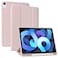 Arae for iPad Air 6th Generation Case 11 inch 2024, iPad Air 5th / iPad Air 4th Generation case 10.9 inch, Trifold Kickstand Smart Cover Auto Wake with Pencil Holder, Rose Gold