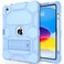 CCMAO for iPad 10th Generation Case 10.9 Inch 2022, iPad 10 Case with Kickstand &amp; Pencil Holder, Heavy Duty Shockproof Hybrid Three Layer Protective Cover for Girls Women, Baby Blue