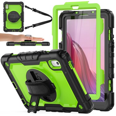 SIBEITU Case Compatible with Lenovo Tab M9 TB-310FU 2023 with Screen Protector Pen Holder, 9.0 Inch Three Layer Drop-Proof Protection Case with 360&Acirc;&deg;Rotating Stand &amp;Strap for Lenovo Tab M9