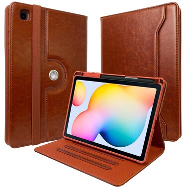 E NET-CASE Slim Case for Samsung Galaxy Tab S6 Lite 10.4 Inch 2024/2022/2020 with S Pen Holder, Shockproof Cover with Clear Transparent Back Shell,Multi-Angle Viewing (Black)