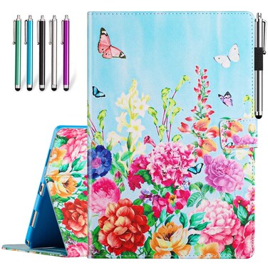 CIAOYE Case for Samsung Galaxy Tab A8 10.5 Case 2022 SM-X200/X205/X207, Premium PU Leather Case Multi-Viewing Angles Stand Shockproof Cover for Galaxy Tab A8 10.5 inch Tablet, Garden