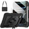 Ambison for iPad Pro 11 Inch Case 2024(M4, 5th Generation),with 9H Tempered Glass Screen Protector,Full-Body Heavy Duty Shockproof Protective Cover with 360&Acirc;&deg; Rotate Strap Stand,Pencil Holder-Black