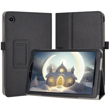 Caweet Case for TCL Tab 8 LE 9137W/TCL Tab 8 WiFi 9132X/TCL Tab 8 SE 6048E/TCL Tab 8 Plus 9138S, Premium Leather Stand Cover with Magnetic Closure, Glitter Pink