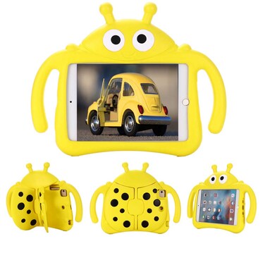 Tading Kids Case for Apple iPad Mini 5/4/3/2/1 7.9 inch Only, Kids Proof Lightweight EVA Foam Stand Cover for iPad Mini, Mini 5 (2019), Mini 4, iPad Mini 3rd Generation, Mini 2 - Ladybug, Yellow