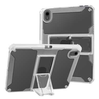 Dteck for iPad Mini (A17 Pro) Case 2024, for iPad Mini (6th Generation) A15 Case 2021 (8.3-Inch), Soft TPU Clear Back Cover Case with Kickstand &amp; Pencil Holder, Lightweight Slim Thin Case, Transparent