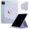 iPad Pro-6 5 4 3 (12.9'') Case, DMaos Magnetic Detachable Smart Cover, 360&Acirc;&deg; Rotation Foldable Stand - Lavender